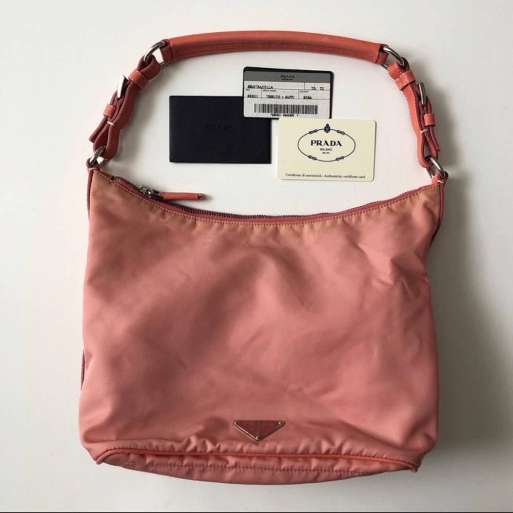 Vintage pink Prada hobo